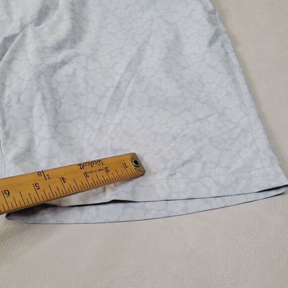 Men's Peter Millar Gray Floral Pattern Stretch Flat Front Chino Golf Shorts 40 - Picture 7 of 11